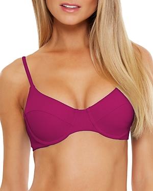 Becca By Rebecca Virtue Swimwear Heather Striped Bra Top