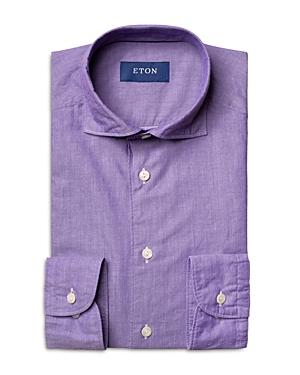 Eton Garment Washed Twill Contemporary Fit Dress Shirt