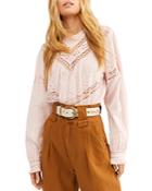 Free People Abigail Victorian Cotton Top