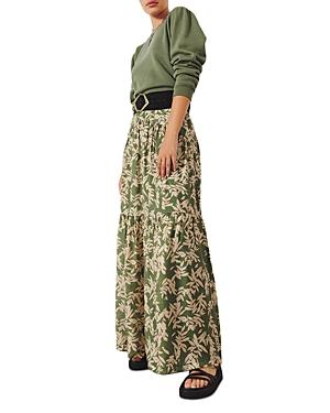 Ba & Sh Tally Printed Maxi Skirt