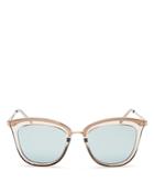 Le Specs Caliente Mirrored Cat Eye Sunglasses, 55mm - 100% Exclusive