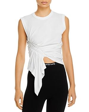 Alexanderwang.t Asymmetrical Ruched Muscle Tee