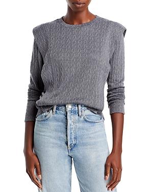 Aqua Strong Shoulder Pointelle Sweater - 100% Exclusive