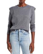 Aqua Strong Shoulder Pointelle Sweater - 100% Exclusive