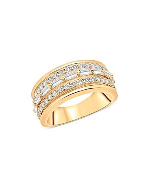Bloomingdale's Diamond Round & Baguette Statement Ring In 14k Yellow Gold, 1.0 Ct. T.w. - 100% Exclusive