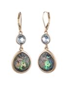 Aqua Double Stone Drop Earrings - 100% Exclusive