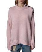 Zadig & Voltaire Malta Button-trim Cashmere Sweater