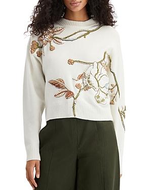 Oscar De La Renta Embroidered Sweater