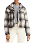 Bagatelle. Nyc Plaid Cropped Puffer Jacket