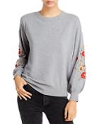 Sioni Long Sleeved Drop Shoulder Embroidered Sweater (64% Off) - Comparable Value $98