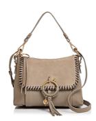 See By Chloe Joan Whipstitch Small Suede & Leather Satchel