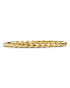 David Yurman 18k Yellow Gold Cable Edge Bangle Bracelet