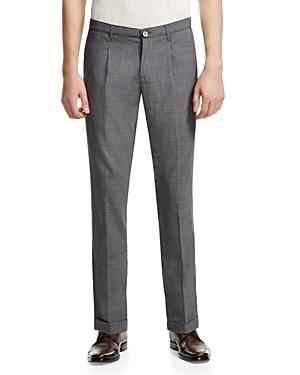 Eleventy Pleated Wool Slim Fit Pants - 100% Bloomingdale's Exclusive