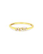 Suzanne Kalan 18k Yellow Gold Felicity Diamond Round-cut & Baguette Small Cluster Ring