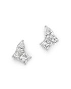 Bloomingdale's Fancy-cut Diamond Stud Earrings In 14k White Gold, 0.50 Ct. T.w. - 100% Exclusive