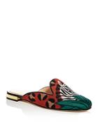 Charlotte Olympia Women's Animal Kingdom Embroidered Mules