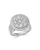 Bloomingdale's Cluster Diamond Statement Ring In 14k White Gold, 3.0 Ct. T.w. - 100% Exclusive