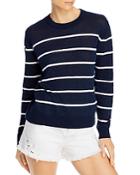 Alice + Olivia Jeane Striped Cotton & Linen Sweater