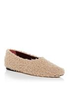 Staud Women's Fluff Faux Shearling Ballet Flats