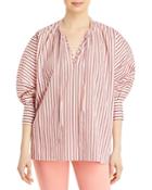 Boss Bateco Striped Tie Neck Top