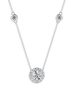 De Beers Forevermark Center Of My Universe Halo Pendant Necklace With Diamond Accents In Platinum, 0.70 Ct. T.w.