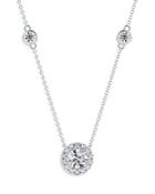 De Beers Forevermark Center Of My Universe Halo Pendant Necklace With Diamond Accents In Platinum, 0.70 Ct. T.w.