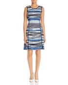 Karl Lagerfeld Paris Sleeveless Printed Knit Dress