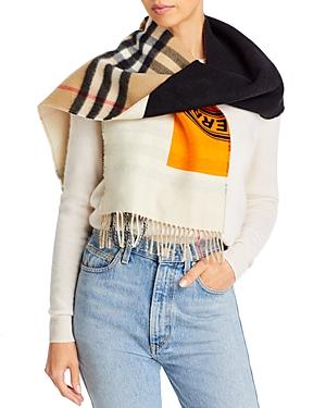 Burberry Reversible Montage Print Cashmere Scarf