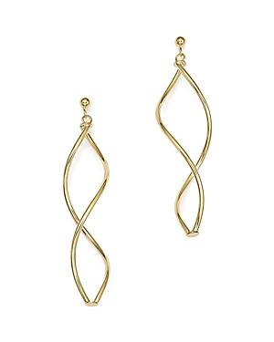 14k Yellow Gold Double Twisted Drop Earrings - 100% Exclusive