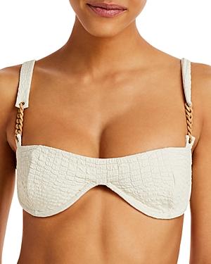 Revel Rey Uma Textured Croc Bikini Top