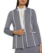 Misook Contrast Piping Jacket