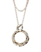 Alexis Bittar Pave Studded Circle Long Pendant Necklace, 34