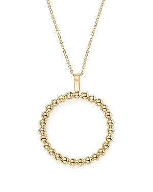 14k Yellow Gold Beaded Circle Pendant Necklace, 18 - 100% Exclusive