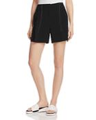 Dkny Contrast Stitching Pleat-front Shorts