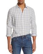 The Men's Store At Bloomingdale's Linen Plaid Regular Fit Button-down Shirt - 100% Exclusive