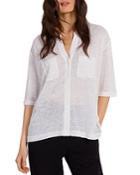 Gerard Darel Anabelle Linen Button Front Top