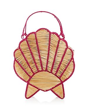 Poolside Love Song Small Raffia Scallop Tote
