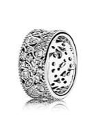 Pandora Ring - Sterling Silver & Cubic Zirconia Shimmering Leaves