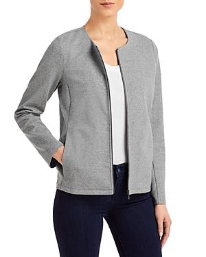 Eileen Fisher Round Neck Zip Up Jacket