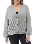 Collection By Bobeau Curvy Relaxed Cardigan
