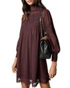 Ted Baker Anneah High Neck Lace-inset Tunic Dress