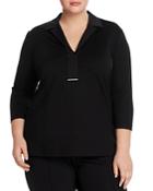 Lafayette 148 New York Plus Magda Woven Top