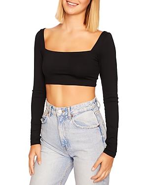 Susana Monaco Lace Up Back Cropped Top