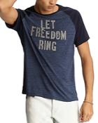 John Varvatos Star Usa Raw-cut Freedom Graphic Raglan Tee