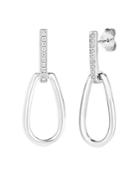 Roberto Coin 18k White Gold Classic Parisienne Diamond Drop Earrings