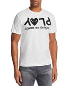 Comme Des Garcons Play Upside Down Logo Short Sleeve Tee