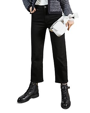 Ted Baker Straight Leg Cropped Jeans In Black