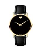 Movado Museum Classic Yellow Gold-tone Case Watch, 40mm
