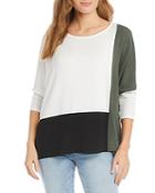 Karen Kane Petites Color Blocked Top