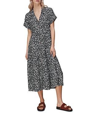 Whistles Smudge Abstract Print Dress